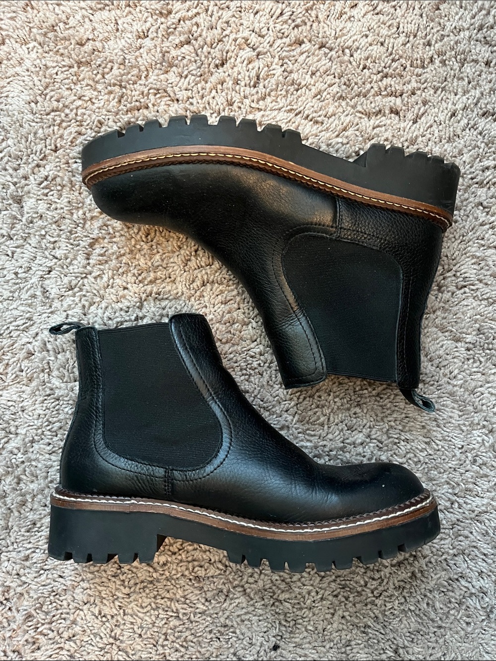 Caslon Black Leather Chelsea Ankle Boots